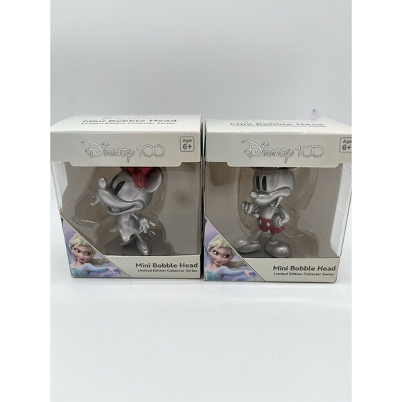 Disney Other - Disney 100 Limited Edition Mini Bobble Head: Mickey & Minnie Mouse Brand New NIP